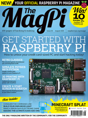 cover image of The MagPi Issue 36 Aug. 2015